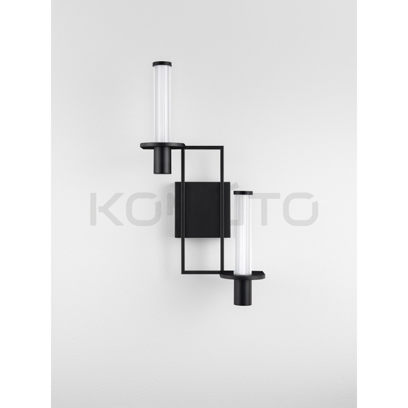 NEXO 2 – designerski kinkiet LED z ryflowanym szkłem