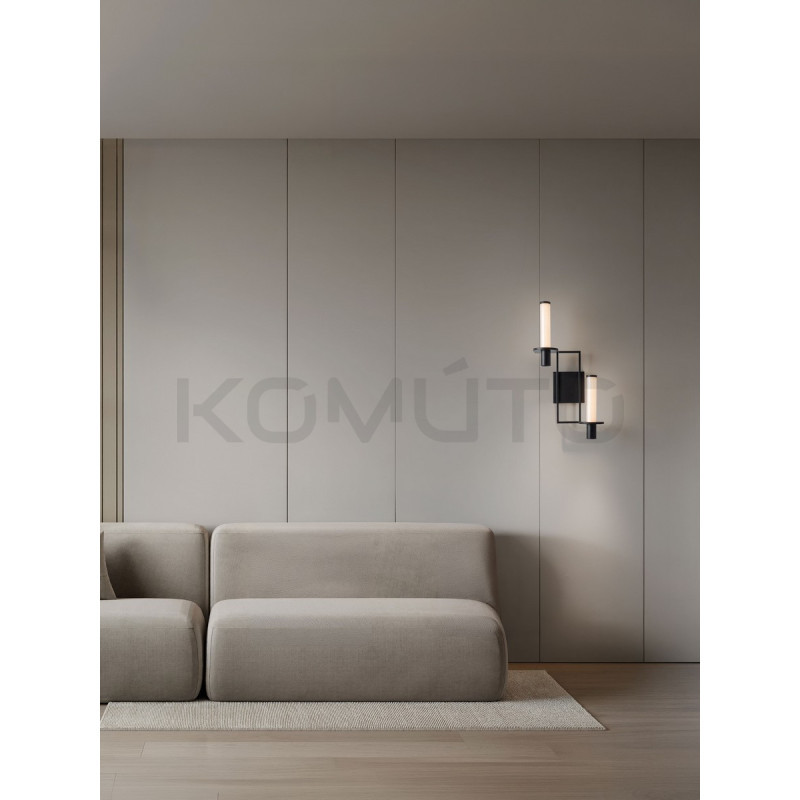 NEXO 2 – designerski kinkiet LED z ryflowanym szkłem