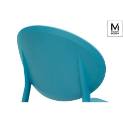 Nowoczesne Medalionowe Krzesło z tworzywa Flex turkusowe czarne Nowoczesne Medalionowe Krzesło z tworzywa Flex turkusowe czarne