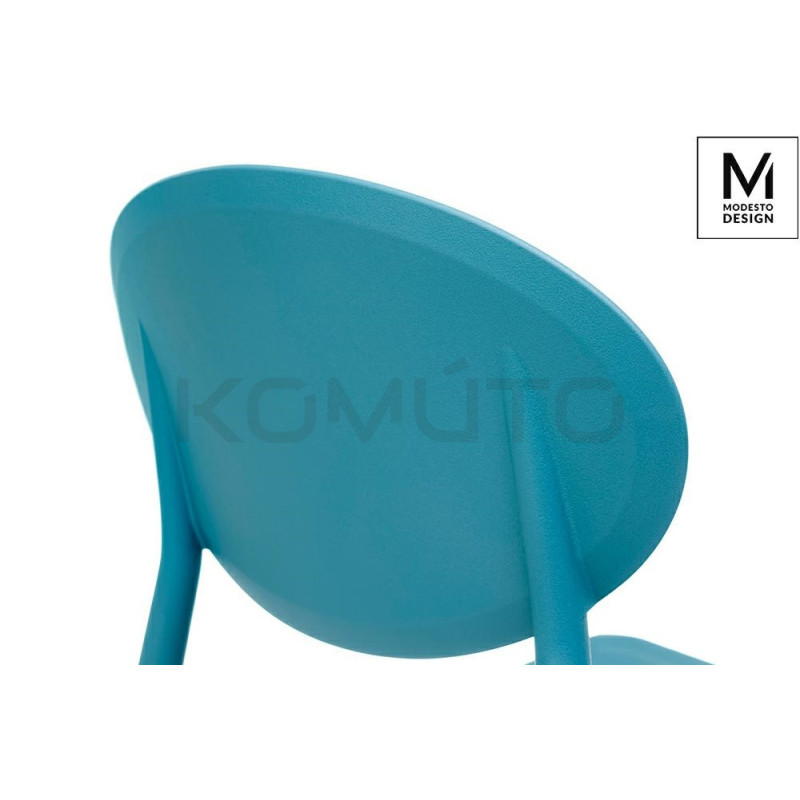 Nowoczesne Medalionowe Krzesło z tworzywa Flex turkusowe czarne Nowoczesne Medalionowe Krzesło z tworzywa Flex turkusowe czarne