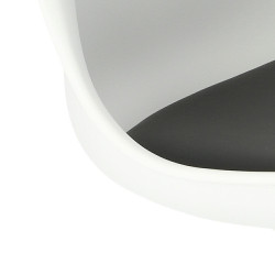 Białe Krzesło Tulip Basic z czarą poduszką