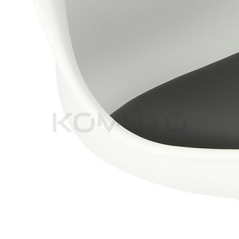 Białe Krzesło Tulip Basic z czarą poduszką