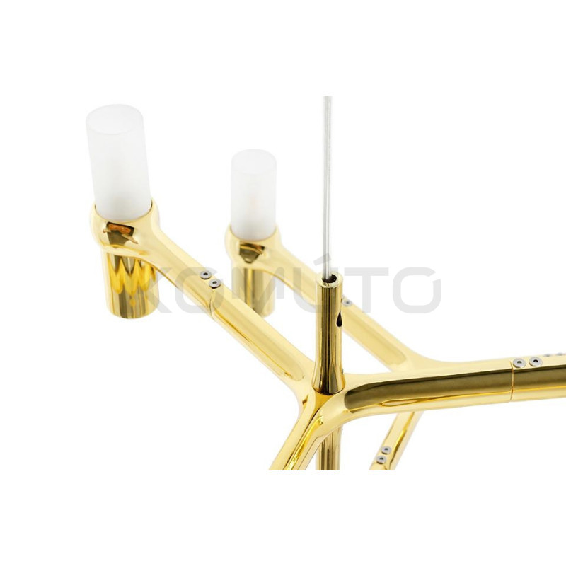 Lampa Wisząca glamour Atomic 12 złota nad stół