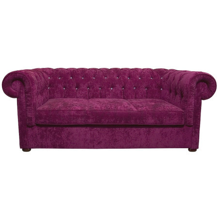 Sofa Chesterfield z kryształkami March 3 osobowa