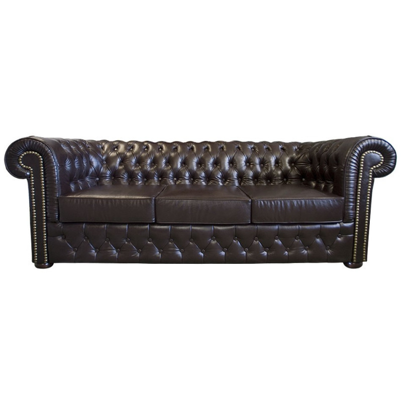 Sofa Chesterfield Normal ze skóry 4 osobowa | Komuto.pl