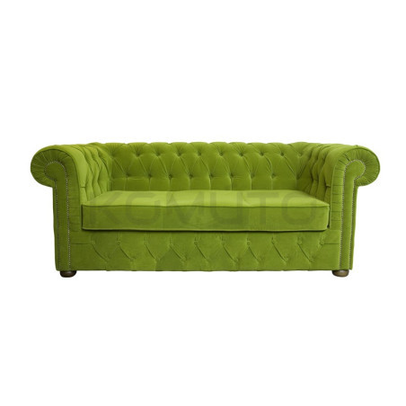 Sofa Chesterfield March 3 osobowa plusz, materiał, welur