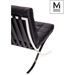 Dwuosobowa Sofa Barcelona w eko-skórze w kolorze czarnym Dwuosobowa Sofa Barcelona w eko-skórze w kolorze czarnym